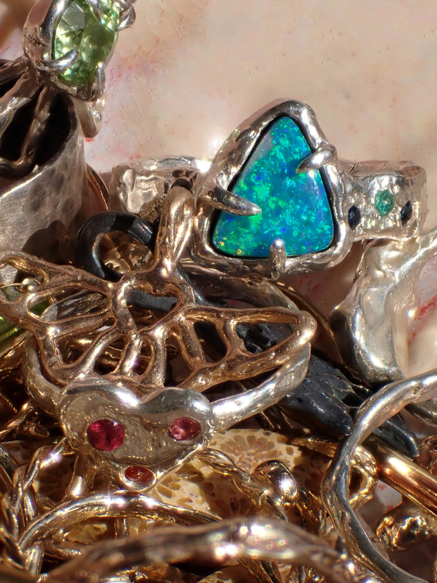 Neptune’s Jewels Ring | Opal Ring | Size T / 9.75 (OOAK & Ready to Ship)