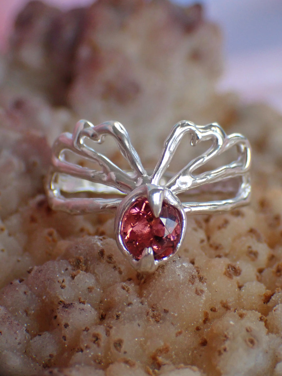 Faye Band, Version IV | Pink Tourmaline Fairy Ring | Size R 1/2 / 9 (OOAK & Ready to Ship)