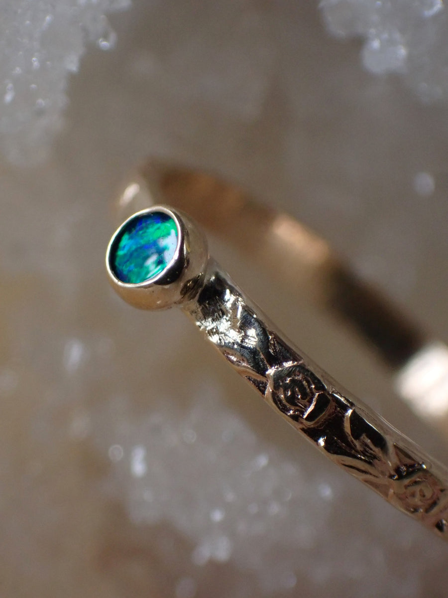 Roses by the Sea Band | Australian Opal Ring (Made to Order)
