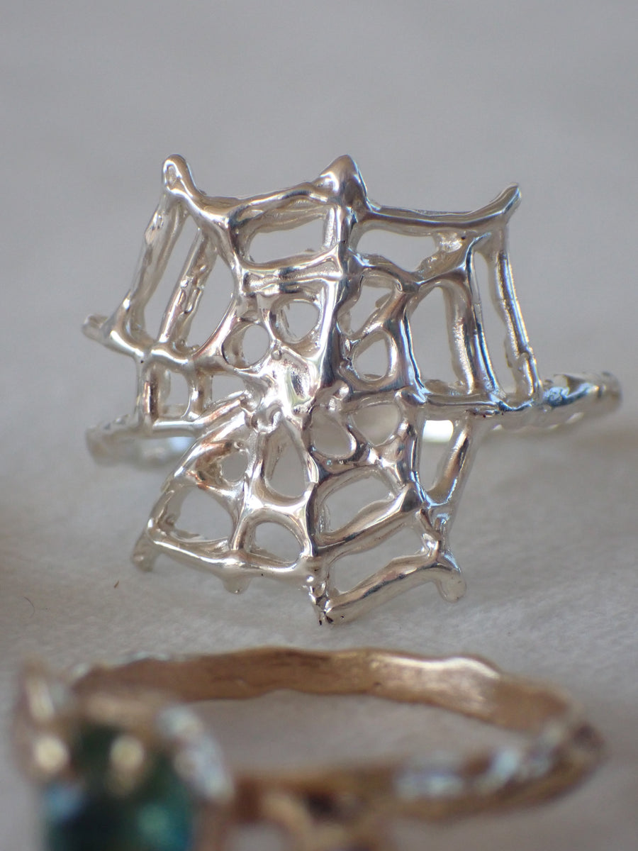 Orb Weaver Ring | Cobweb Ring (Made to Order)