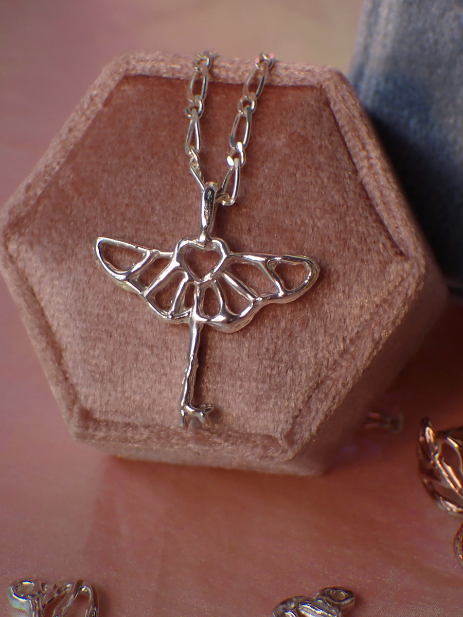 The Secret Garden Key | Silver or Gold Molten Flying Key Pendant (Made to Order)