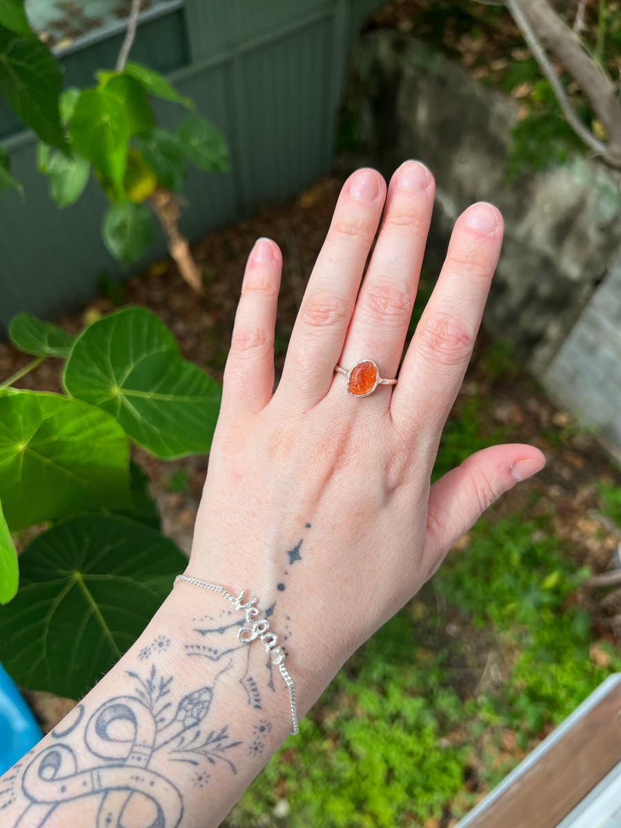 Solstice Band | Sunstone Ring | Size R 1/2 / 9 (OOAK & Ready to Ship)