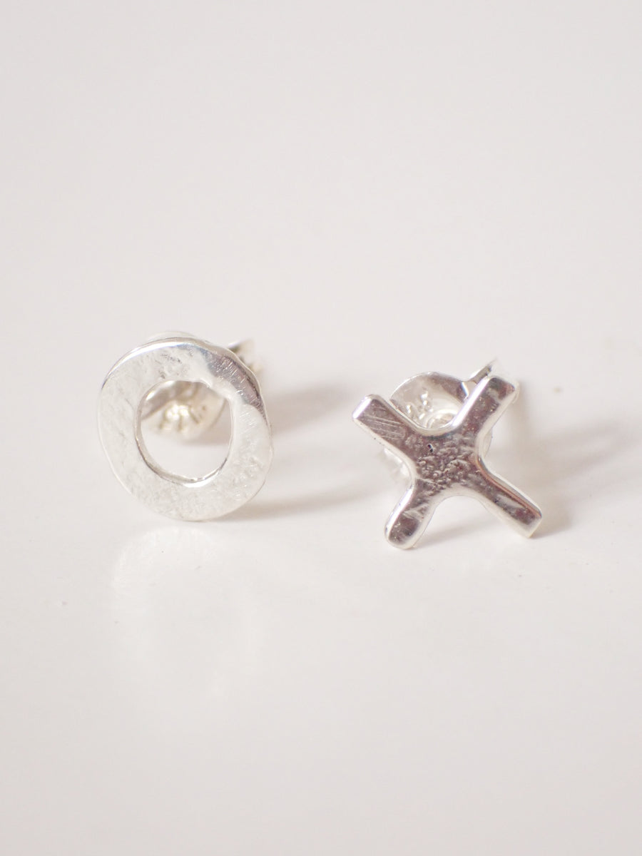 A Hug + a Kiss Studs | Gold or Silver XO Earrings (Made to Order)