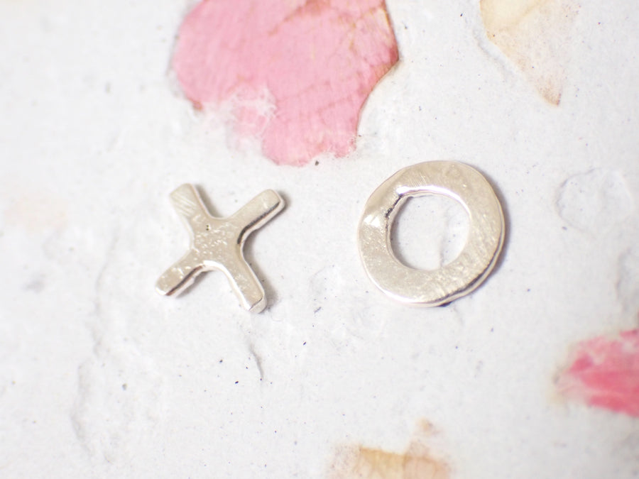 A Hug + a Kiss Studs | Gold or Silver XO Earrings (Made to Order)