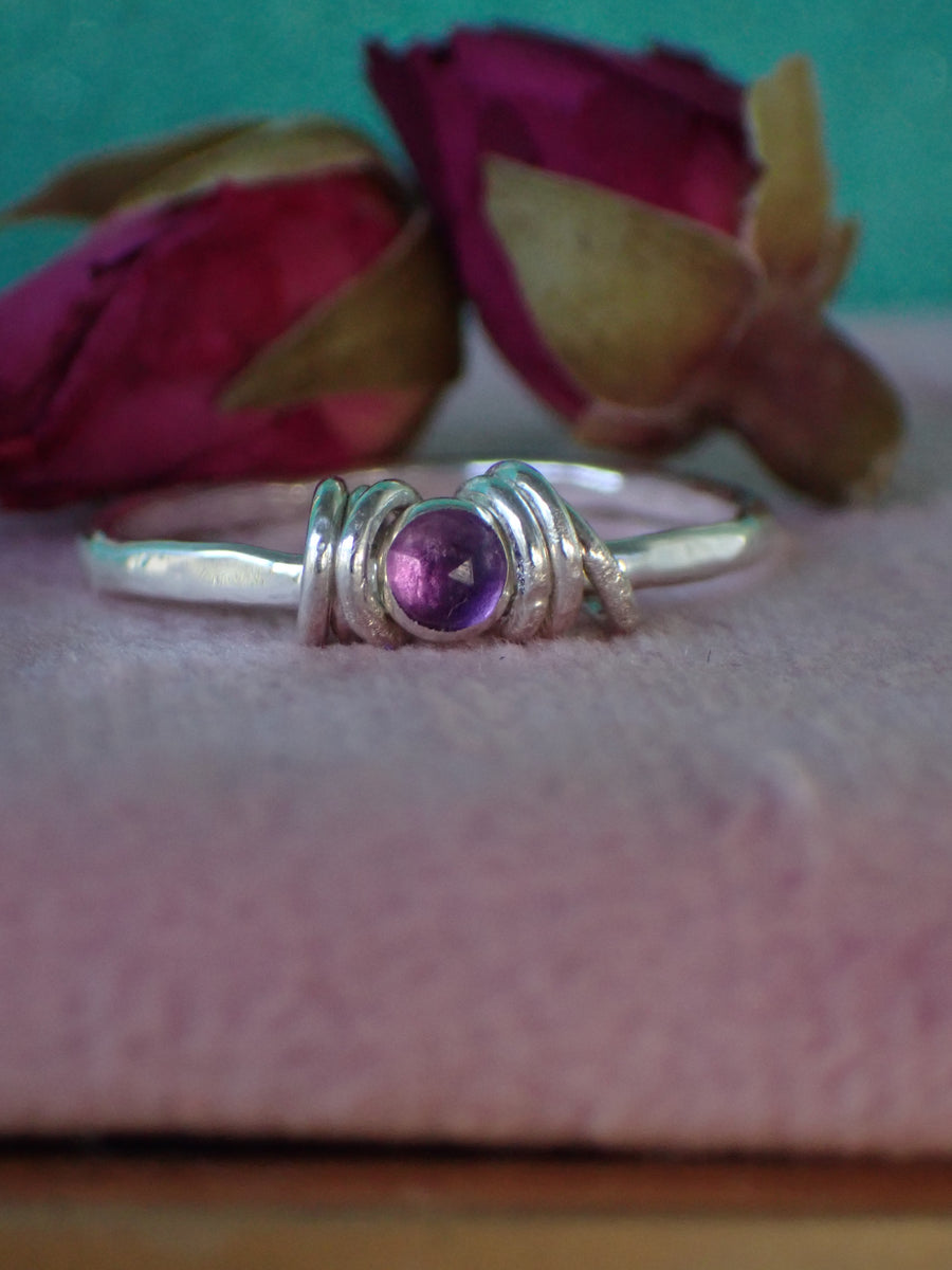 Saturn Fidget Ring | Personalised Gemstone Spinner Ring (Made to Order)