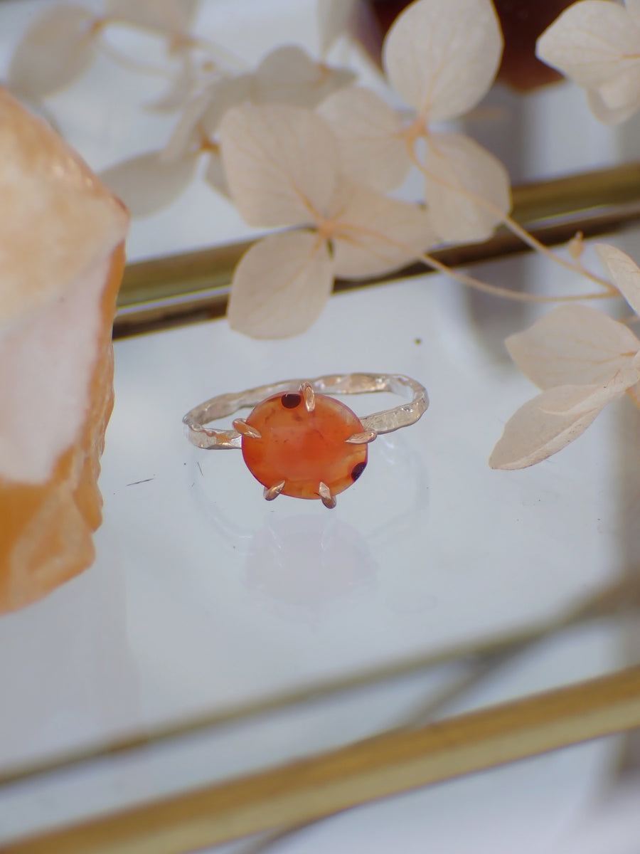 Valencia Band | Carnelian Ring | Size 5.75/L (OOAK & Ready to Ship)