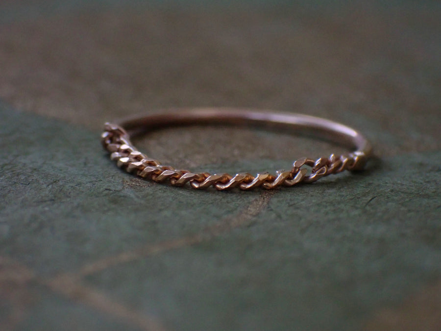 Salvage Band | Gold Chain Ring (Made to Order)