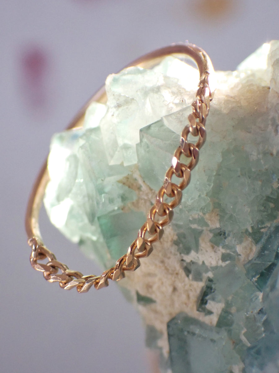 Salvage Band | Gold Chain Ring (Made to Order)
