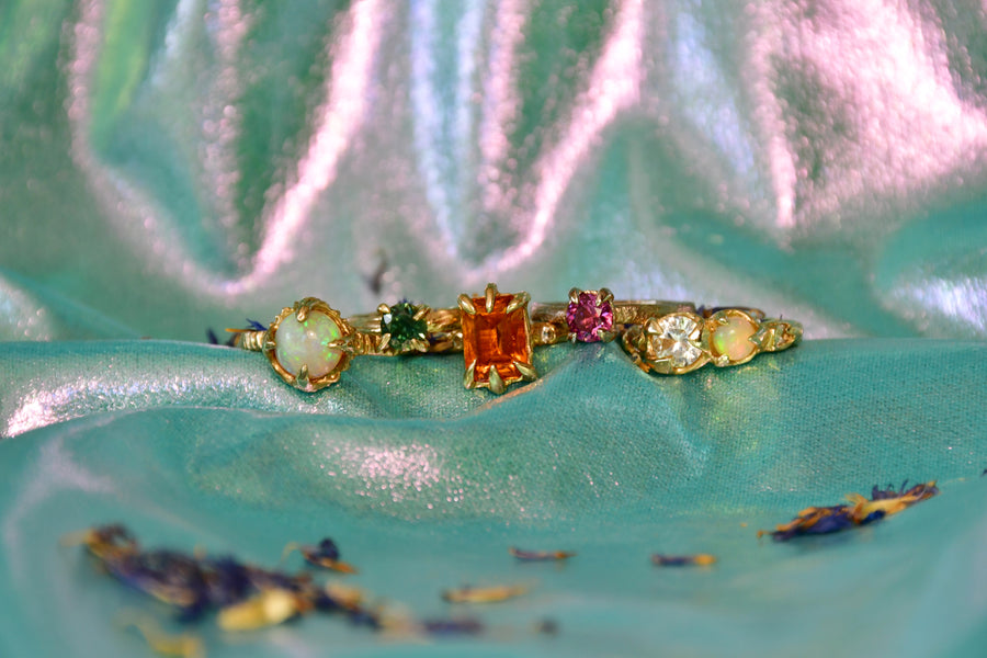 Celestial Tide Ring | Gold Opal Ring | Size 8 / P 1/2 (OOAK & Ready to Ship)