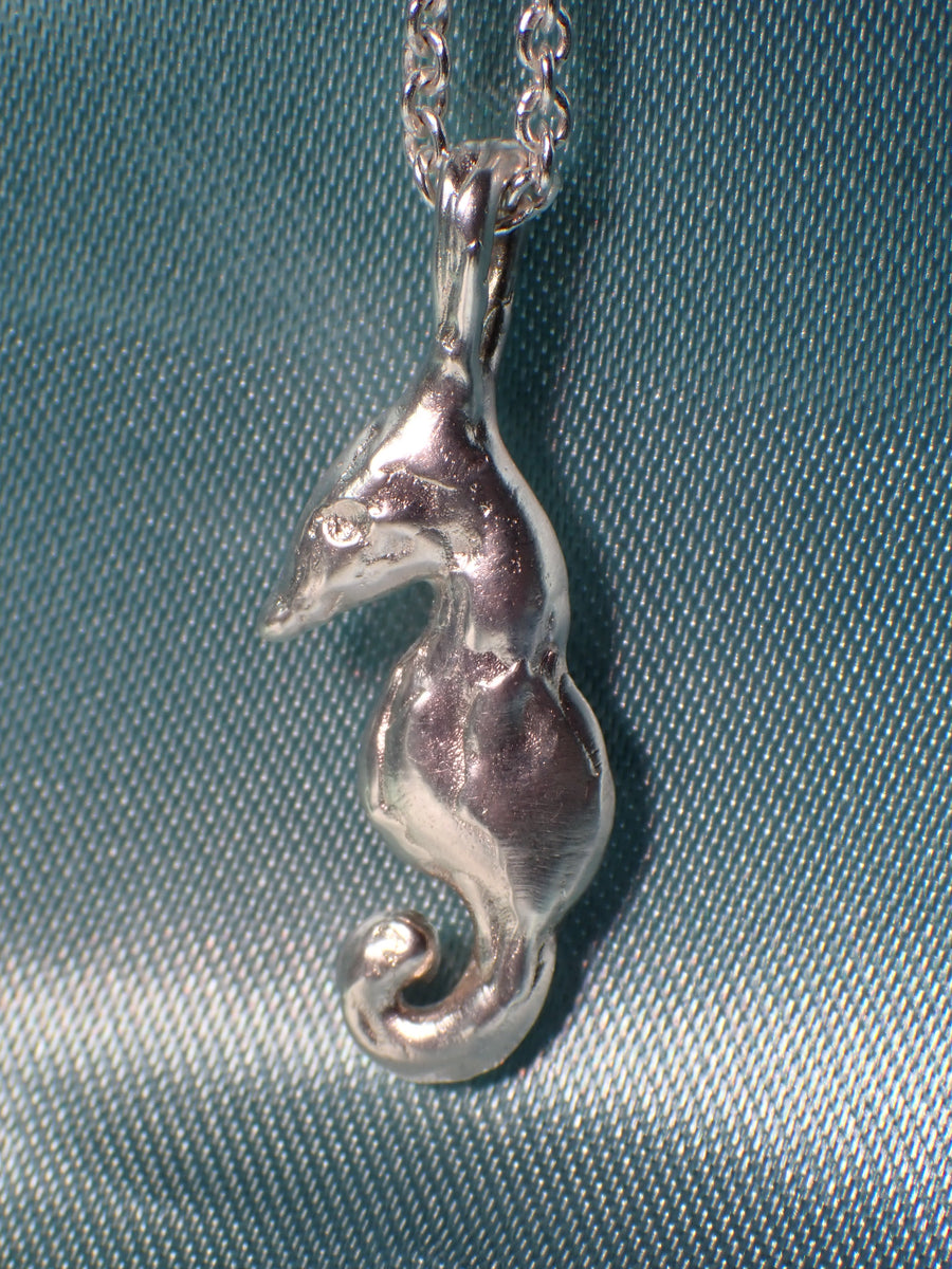 Seahorse Pendant | Gold or Silver Seahorse Inspired Necklace (Made to Order)