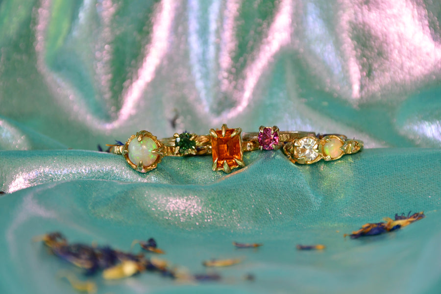 Molten Amber Band | Gold Citrine Ring | Size Q / 8.25 (OOAK & Ready to Ship)