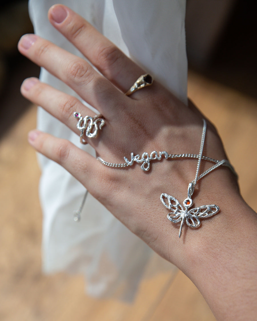 Dragonfly Pendant | Personalised Dragonfly Necklace (Made to Order)