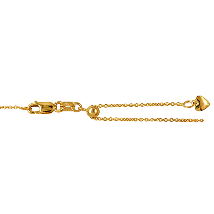 Gold chain bracelet on a white background