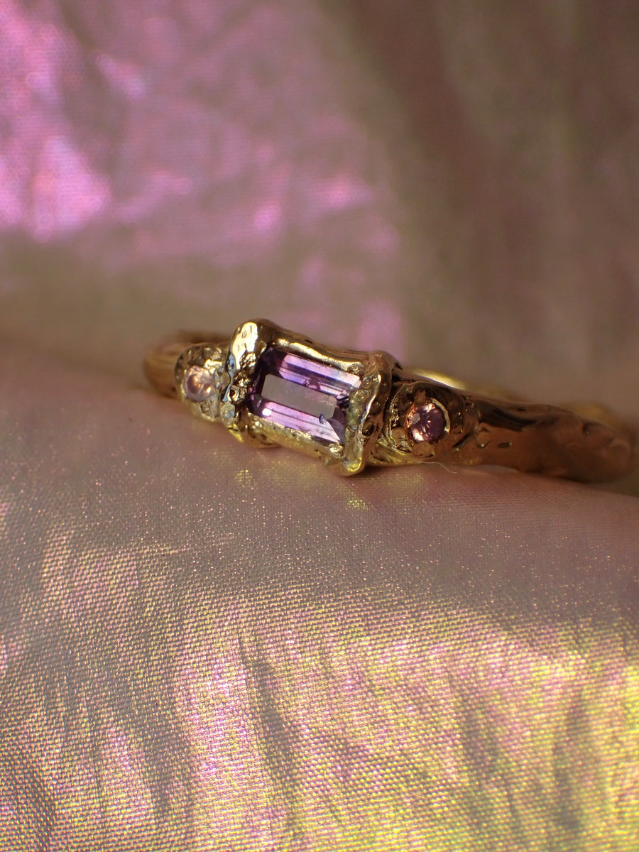 Wisteria Ring | Gold Purple Sapphire Ring | Size 9.5 / S 1/2 (OOAK & Ready to Ship)