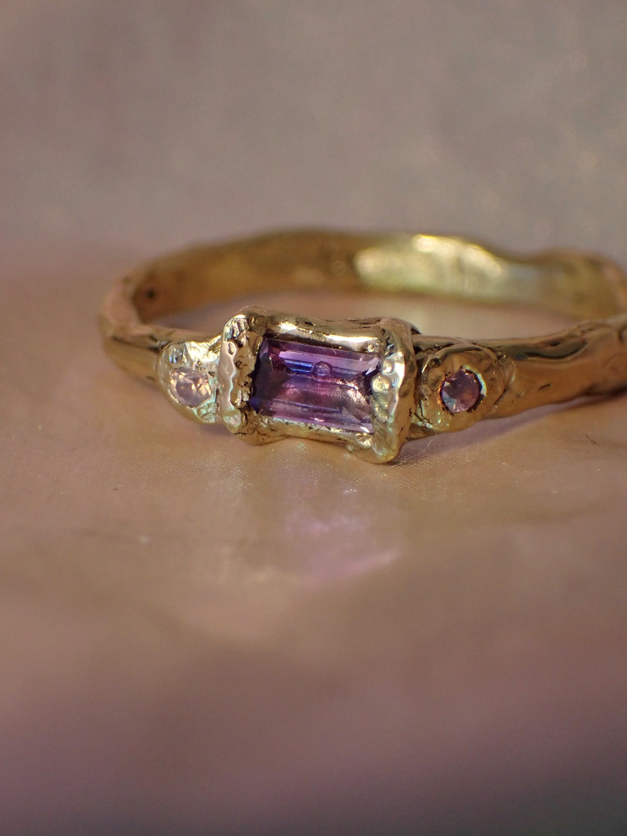 Wisteria Ring | Gold Purple Sapphire Ring | Size 9.5 / S 1/2 (OOAK & Ready to Ship)