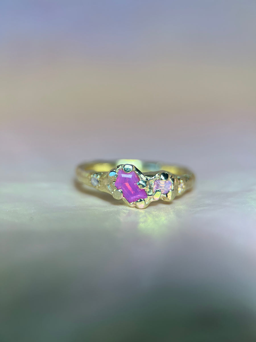 Fairy Floss Ring Pink Sapphire Ring Made in Australia – Earth