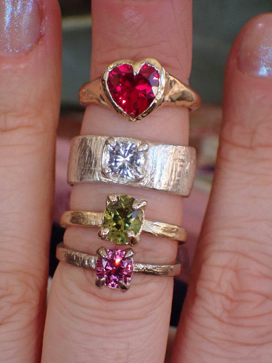 Sweetheart XL Ring | Personalised Love Heart Ring (Made to Order)