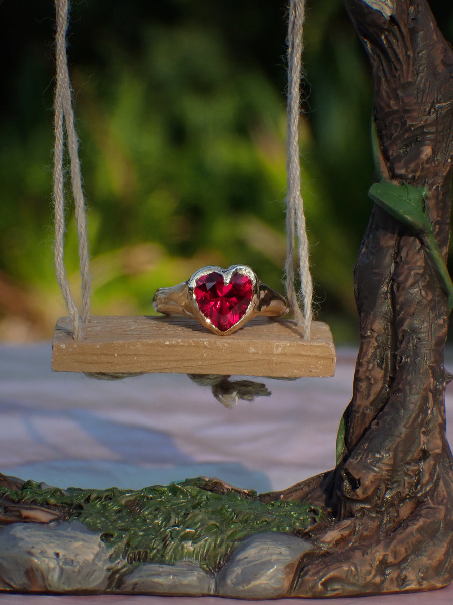 Sweetheart XL Ring | Personalised Love Heart Ring (Made to Order)