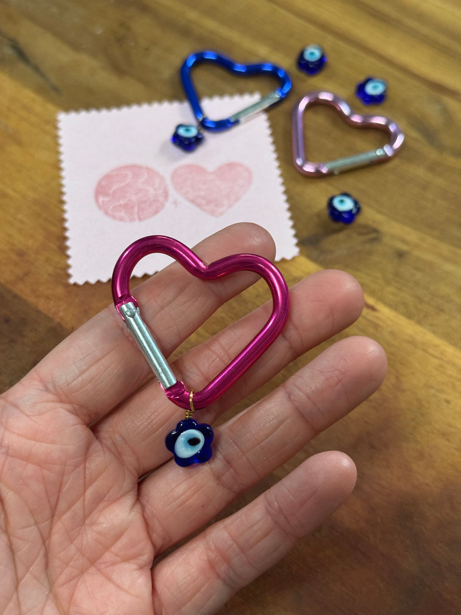 Evil Eye Carabiner Keychain | Protection Charm