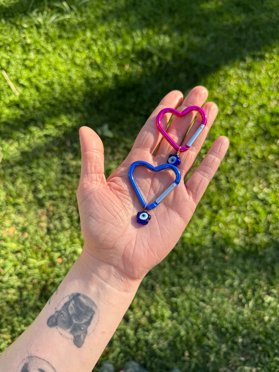 Evil Eye Carabiner Keychain | Protection Charm