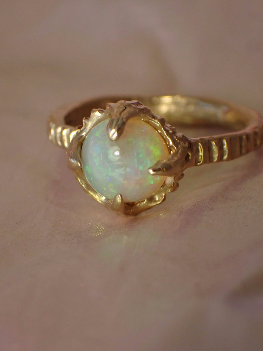 Celestial Tide Ring | Gold Opal Ring | Size 8 / P 1/2 (OOAK & Ready to Ship)