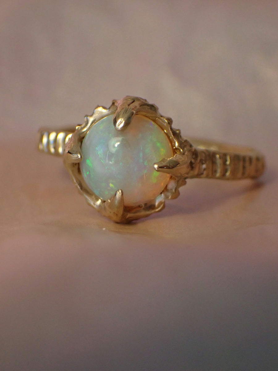 Celestial Tide Ring | Gold Opal Ring | Size 8 / P 1/2 (OOAK & Ready to Ship)