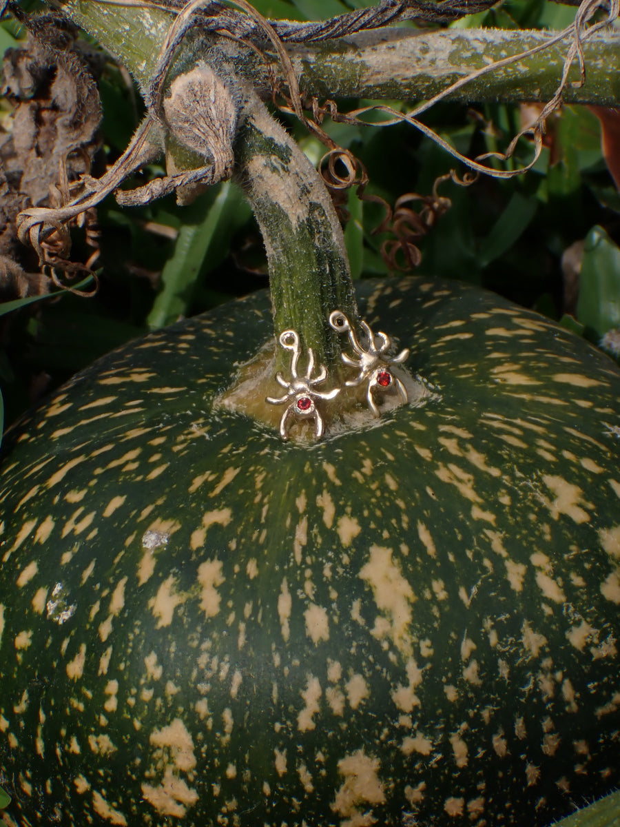 Spooky Season Hoops | Cobweb & Spider Earrings (Made to Order)