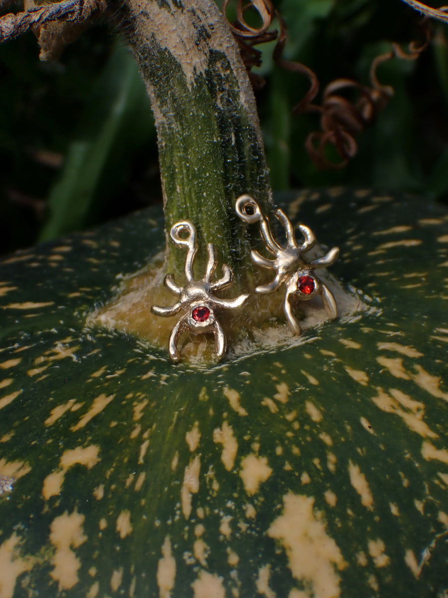 Spooky Season Hoops | Cobweb & Spider Earrings (Made to Order)