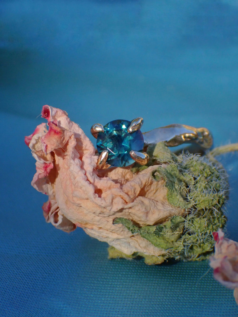 Elysia Ring | Gold Australian Sapphire Ring | Size 6.25 / M (OOAK & Ready to Ship)