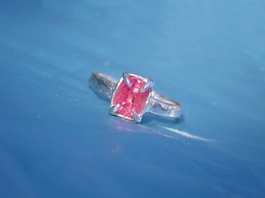 Marshmallow Band | Silver Pink Tourmaline Ring | Size 8 / P 1/2 (OOAK & Ready to Ship)