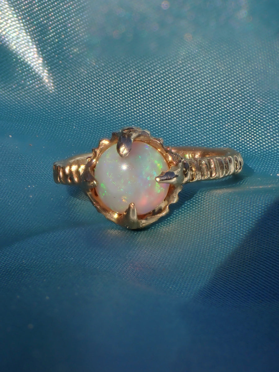 Celestial Tide Ring | Gold Opal Ring | Size 8 / P 1/2 (OOAK & Ready to Ship)