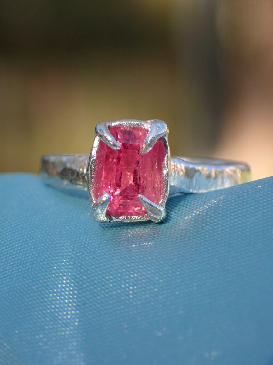 Marshmallow Band | Silver Pink Tourmaline Ring | Size 8 / P 1/2 (OOAK & Ready to Ship)