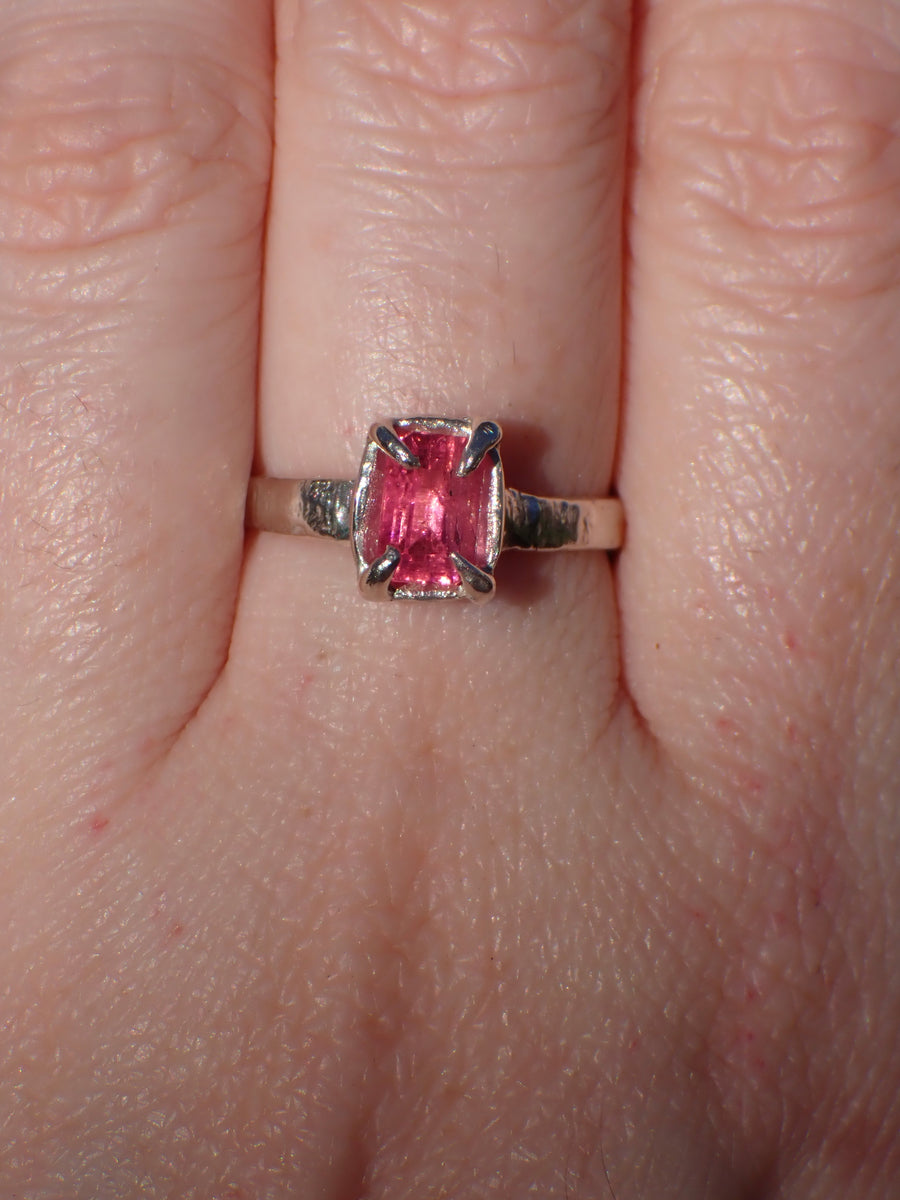 Marshmallow Band | Silver Pink Tourmaline Ring | Size 8 / P 1/2 (OOAK & Ready to Ship)