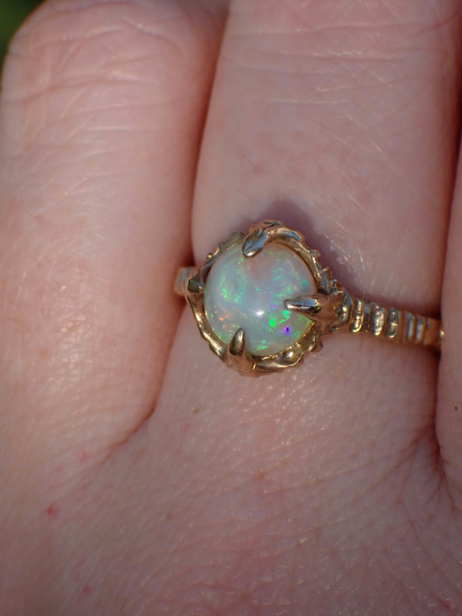 Celestial Tide Ring | Gold Opal Ring | Size 8 / P 1/2 (OOAK & Ready to Ship)