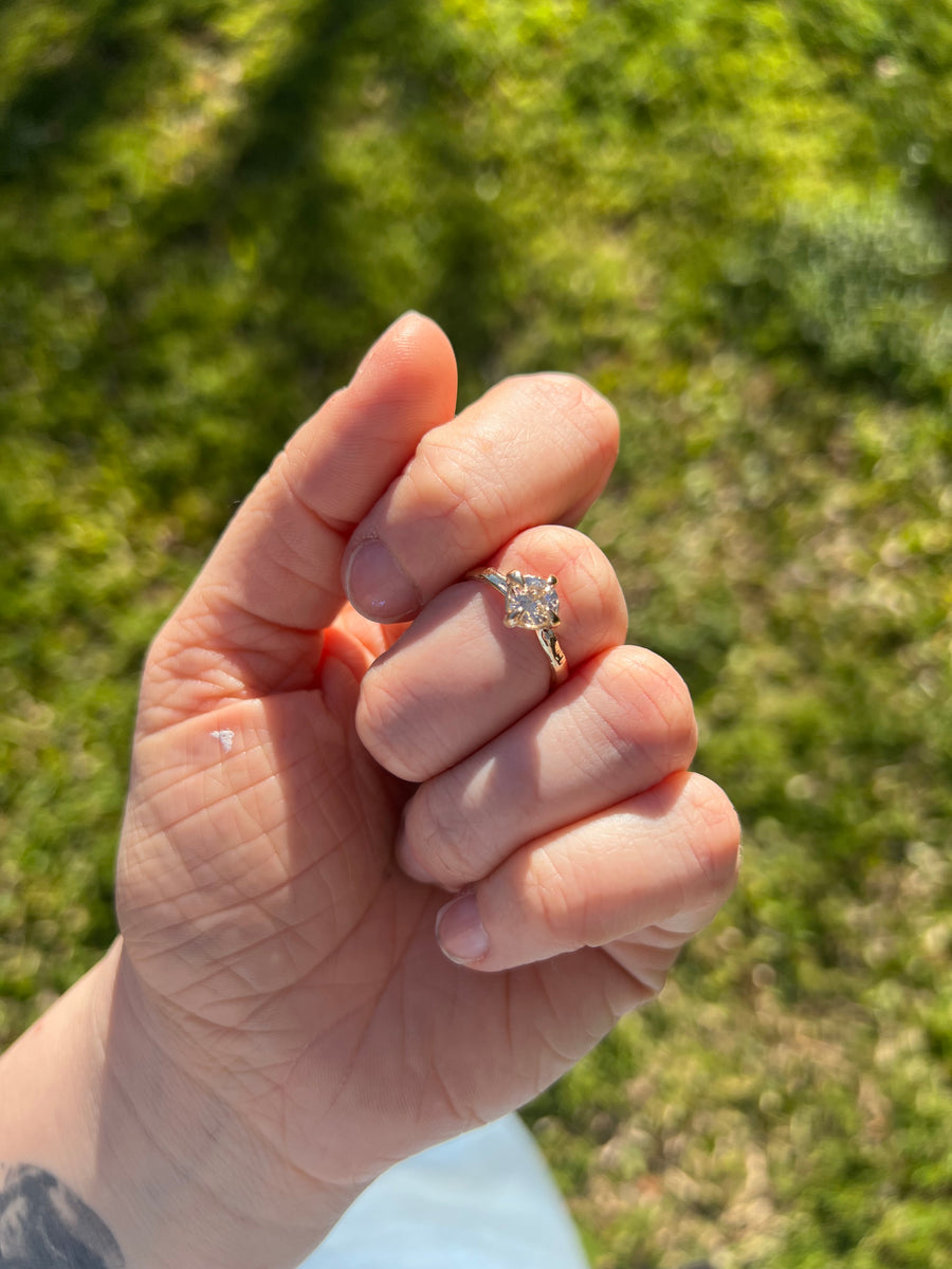 Freya Ring | Gold Sapphire Engagement Ring | Size 7 (OOAK & Ready to Ship)