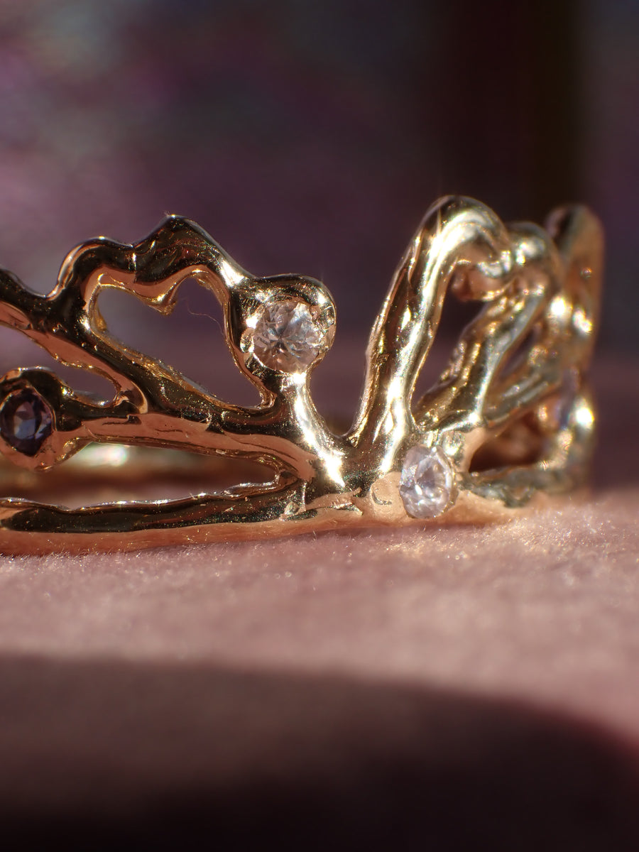 Faye Wedding Ring |  Gold Enchanted Fairy Wing Inspired Ring (Made to Order)