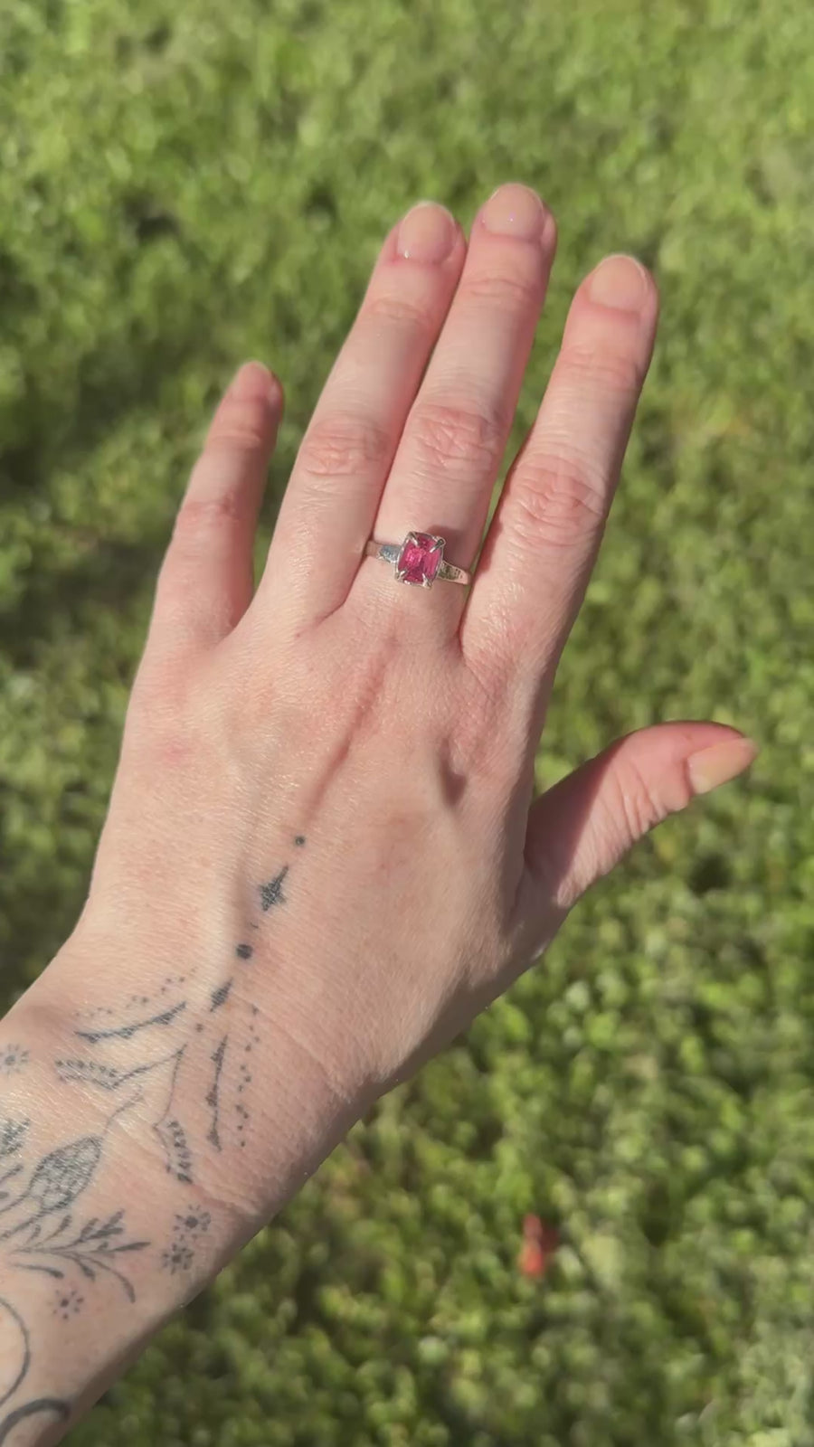 Marshmallow Band | Silver Pink Tourmaline Ring | Size 8 / P 1/2 (OOAK & Ready to Ship)