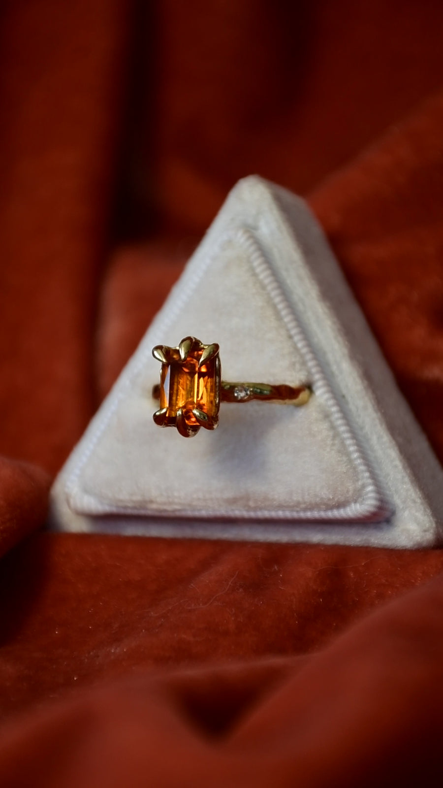 Molten Amber Band | Gold Citrine Ring | Size Q / 8.25 (OOAK & Ready to Ship)