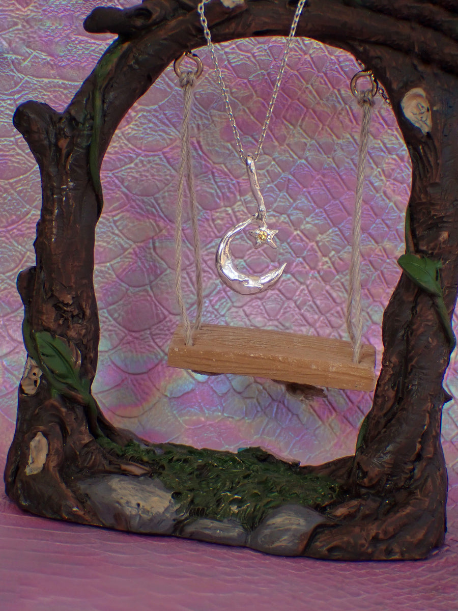 Celestial Dreams Pendant | Customisable Moon & Star Necklace