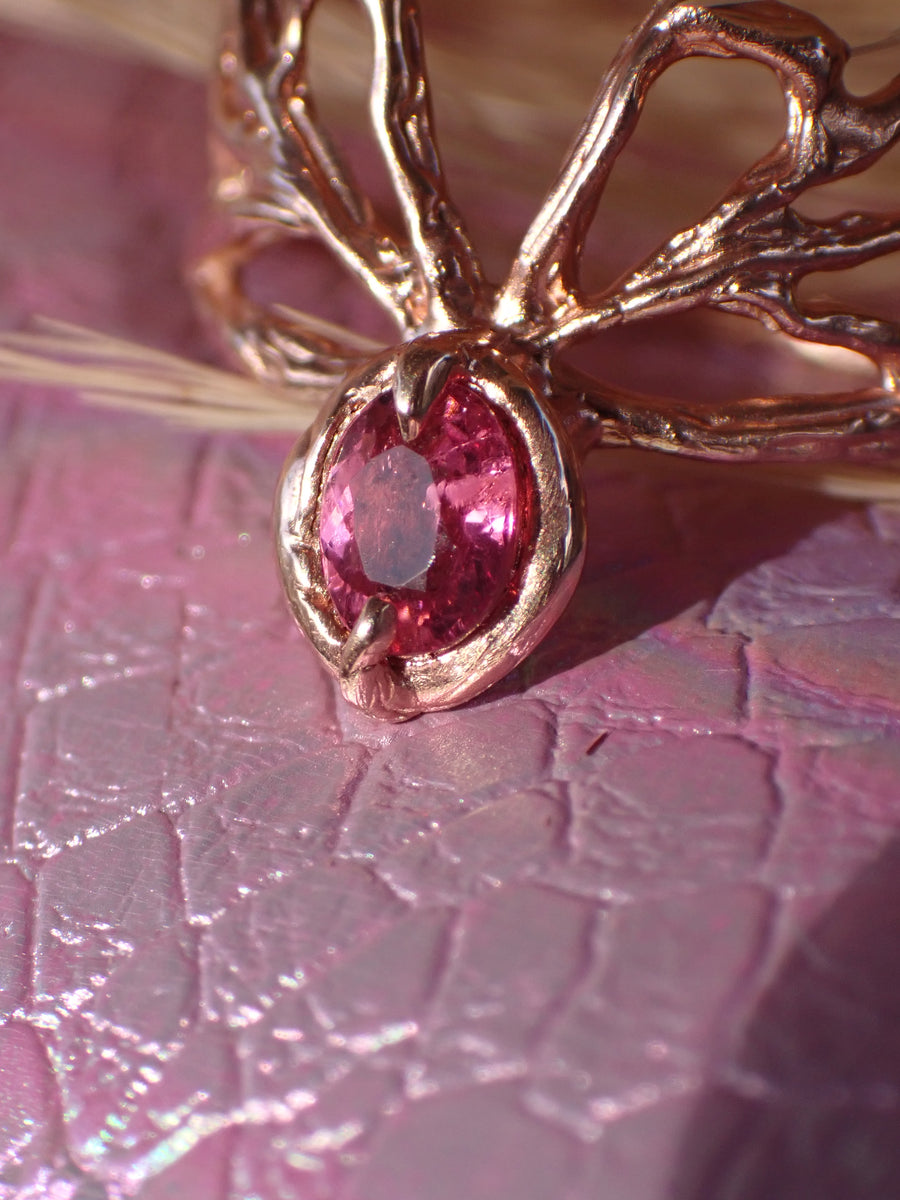 Faye Band, Version I | Rose Gold Pink Tourmaline Fairy Ring