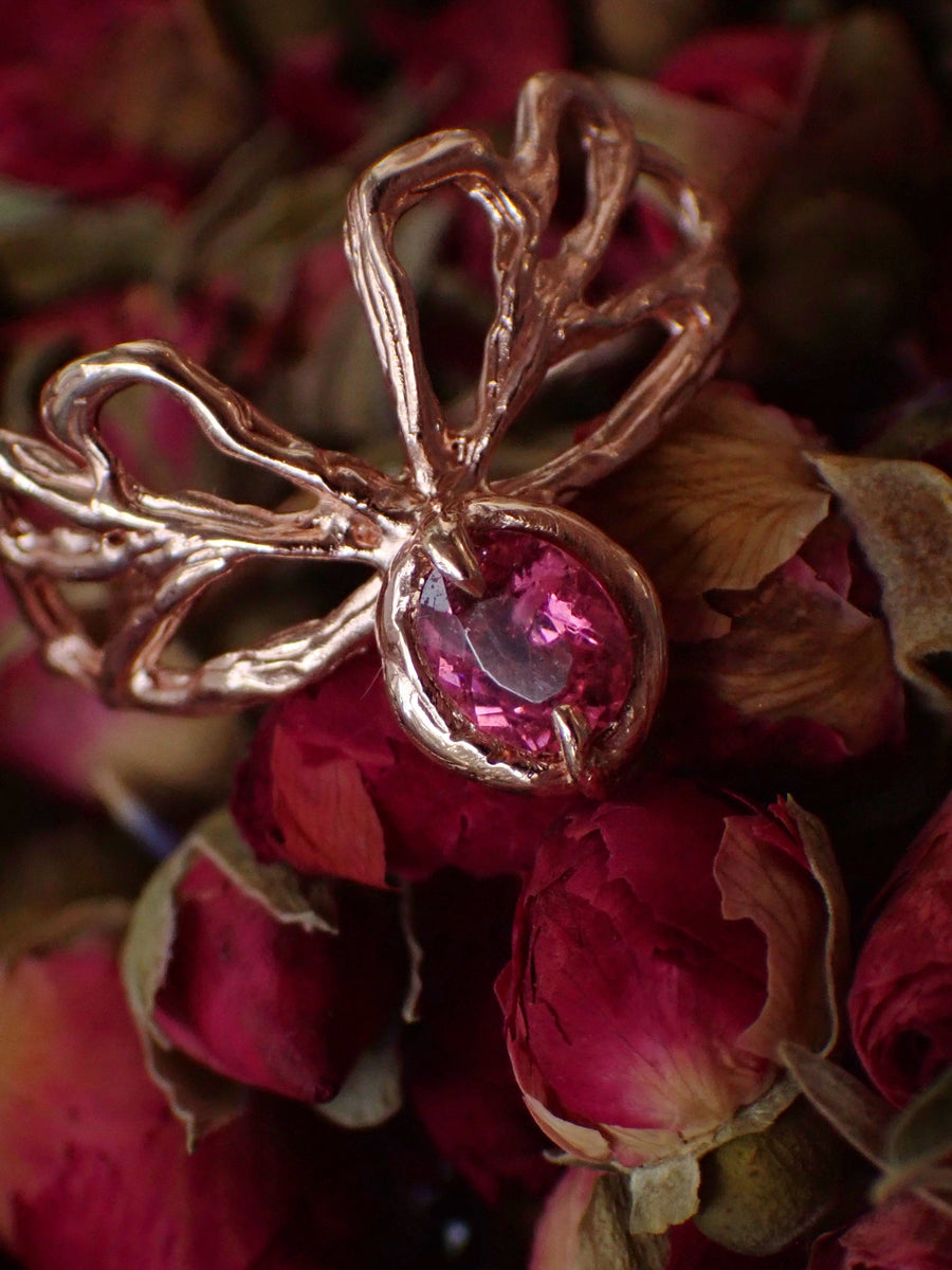 Faye Band, Version I | Rose Gold Pink Tourmaline Fairy Ring (OOAK & Ready to Ship)