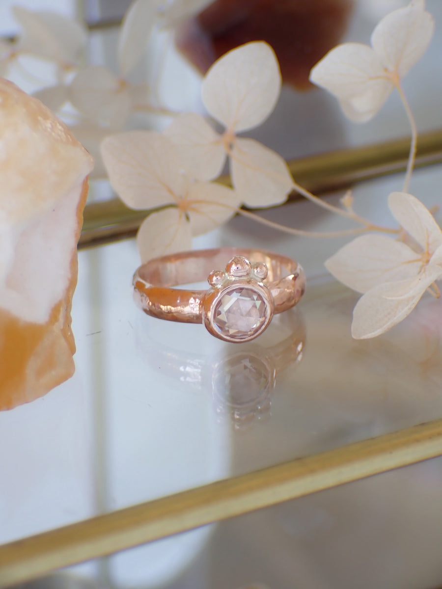 Aurelia Engagement Ring | Rose Gold Moissanite Ring (OOAK & Ready to Ship)
