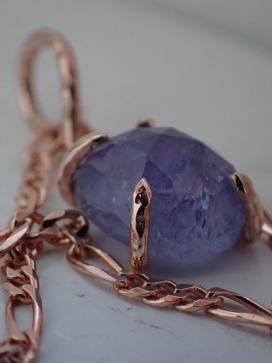 Violet Summer Pendant | Rose Gold Tanzanite Necklace