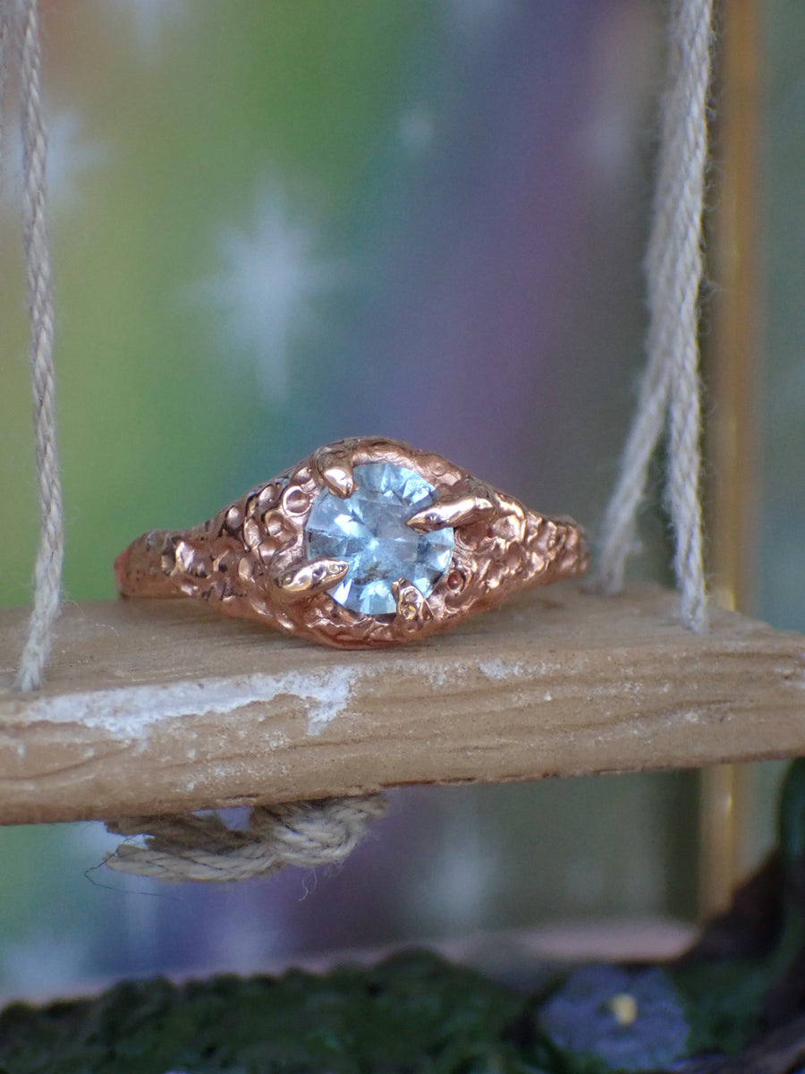 Amphitrite, Version I  | Aquamarine Rose Gold Engagement Ring