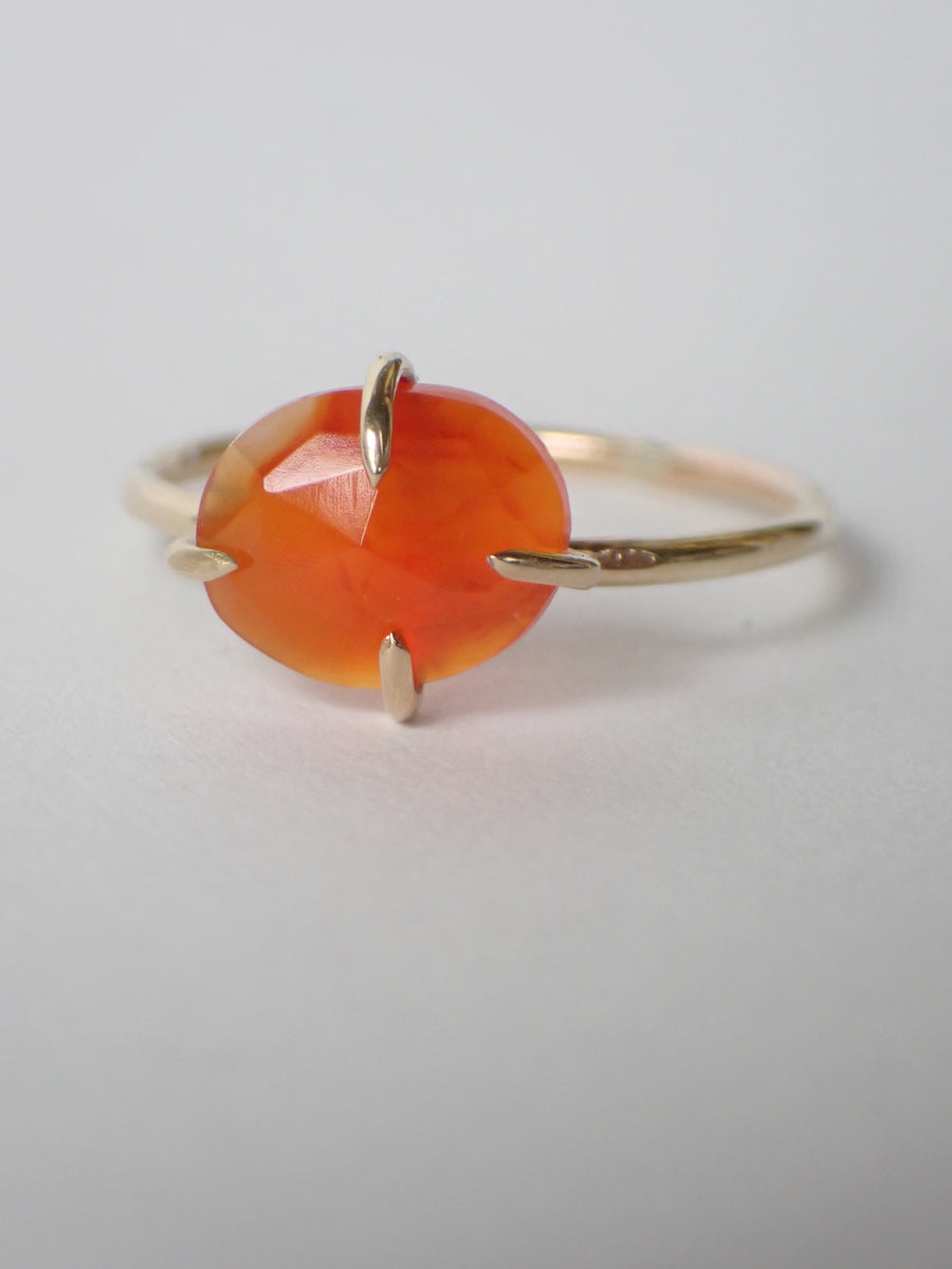 Clementine Band | Gold Carnelian Ring (OOAK & Ready to Ship)