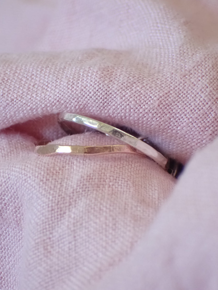 Native Band | Gold or Silver Fine Textured Ring