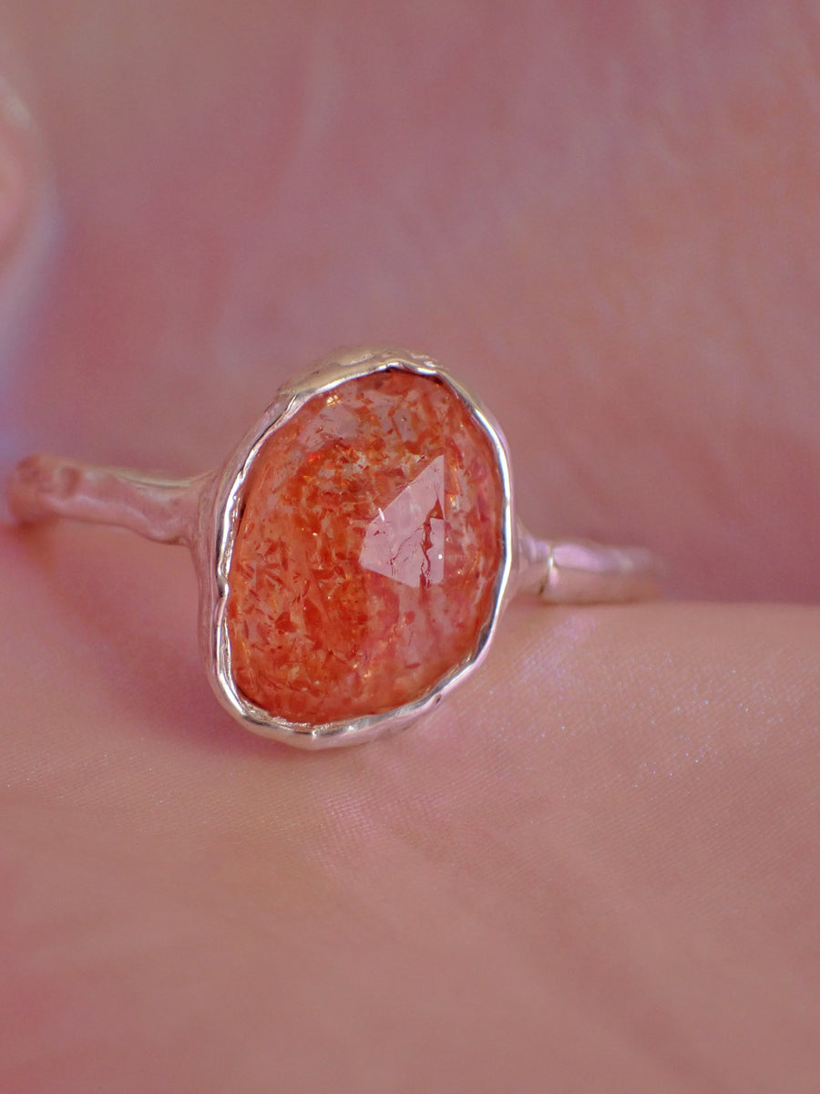 Solstice Band | Silver Sunstone Ring